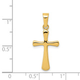 14k Polished Cross Pendant - XR-DD1E4E0B-7768