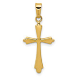 14k Polished Cross Pendant - XR-F308085E-5981