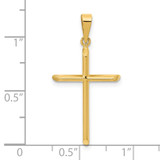 14K Polished Cross Pendant - XR-FD56A2C6-7162