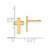 14k Polished Cross Post Earrings - XR-07693164-6209