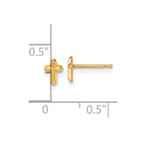 14K Polished Cross Post Earrings - YC-0B83A695-8609