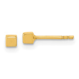 14K Polished Cube Post Earrings - YE-56AB684B-8430