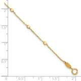 14K Polished Cube Stations 7.75 inch Bracelet