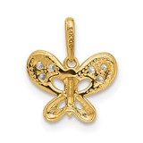 14k Polished CZ Butterfly Pendant - YC-634E64F7-9384