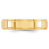 10k Yellow Gold 5mm Flat with Step Edge Wedding Band Size 11