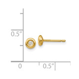 14k Polished CZ Earrings