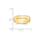 10k Yellow Gold 5mm Flat with Step Edge Wedding Band Size 7
