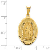 14K Polished D/C  Lady Of Guadalupe Oval Pendant - K5-85C6F1D4-8644