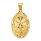 14K Polished D/C Corpus Oval Pendant - K5-2C50CB20-7482