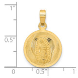 14K Polished D/C Lady Of Guadalupe Circle Pendant - K5-C85E2E05-6539