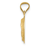 14K Polished D/C Lady Of Guadalupe Circle Pendant - K5-E99232C2-1747