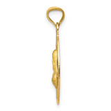 14K Polished D/C Sagrado Corazon Oval Pendant - K5-8A3E8619-7919