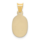 14K Polished D/C Sagrado Corazon Oval Pendant - K5-FCC4F302-8401