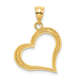 14K Polished Dangling Heart Pendant - K1-A6B6750A-7735