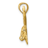 14k Polished Deer Head Pendant - K5-61996DF3-6781