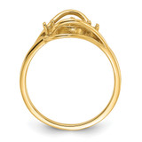 14k Polished Diamond & Pearl Ring Mounting - Y1-A914B69C-6721