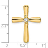 14k Polished Diamond Cross Chain Slide - PM-7C7A2D2A-4655