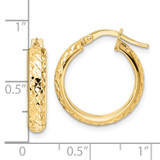 14K Polished Diamond Cut Hoop Earrings - TC-4B215BB1-4667