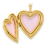 14K Polished Diamond Scrolled 20mm Heart Locket