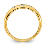14K Polished Diamond Sprinkle Ring