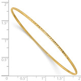 14k Polished Diamond-Cut 1.50mm Slip-on Round Bangle Bracelet