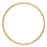 14k Polished Diamond-cut 2.00mm Slip-on Round Bangle Bracelet