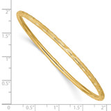 14k Polished Diamond-cut 3.00mm Slip-on Round Bangle Bracelet - DB-3335ED16-8916