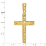 14k Polished Diamond-cut Fancy Latin Cross Pendant - K1-7D424CDF-9823