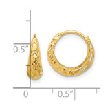 14K Polished Diamond-cut Hoop Earrings - TF-759CBADF-1798