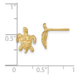 14k Polished Diamond-cut Sea Turtle Post Earrings - TC-A13A1389-5211