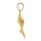 14K Polished Dolphin  and Baby Charm