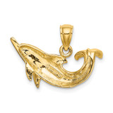 14K Polished Dolphin Charm - K8-AFFC4977-5096