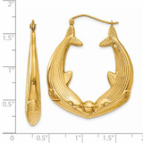 14k Polished Dolphin Hoop Earrings - S1-4EA43F6B-7510