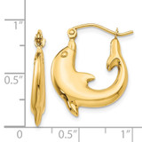 14k Polished Dolphin Hoop Earrings - T9-4669D470-9163