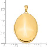 14k Polished Domed Plain 34mm Oval Locket