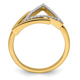 14k Polished Double Triangle Diamond Ring - RM-26E93915-8156
