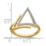 14k Polished Double Triangle Diamond Ring - RM-26E93915-8156