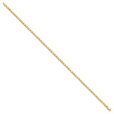 14k Polished Double-Sided Hearts Double Link 9 inch Anklet - AN-D8767F19-5135