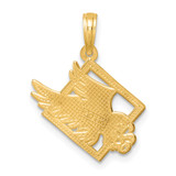 14K Polished Eagle Pendant