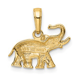 14k Polished Elephant Charm - K4-2F2C9103-2688