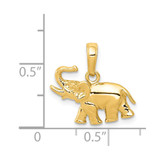 14k Polished Elephant Charm - K4-2F2C9103-2688