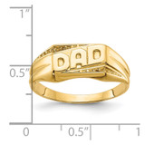 14k Polished Etched Edges Diamond DAD Ring Mounting