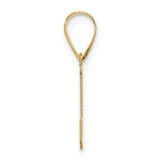 14k Polished Etched Letter L Initial Pendant - YC-4EC13943-2073