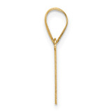 14k Polished Etched Letter N Initial Pendant - YC-3FEF2BE4-3264