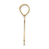 14k Polished Etched Letter N Initial Pendant - YC-97A71284-5336