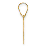 14k Polished Etched Letter O Initial Pendant - YC-D6C216C3-5155