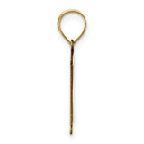 14k Polished Etched Letter R Initial Pendant - YC-0A23A4E7-7316