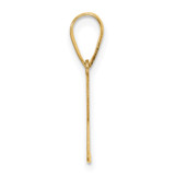 14k Polished Etched Letter R Initial Pendant - YC-ABB0DDC1-1344