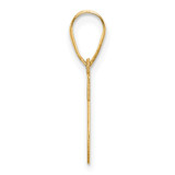 14k Polished Etched Letter S Initial Pendant - YC-173290EA-3963