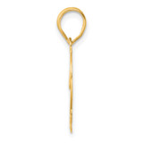 14k Polished Etched Number 22 Pendant